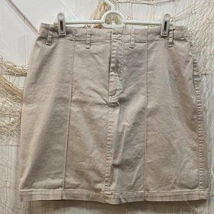 Khaki Stretch Mini Skirt